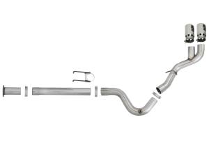 aFe Power - 49-43102-P | AFE Power Rebel XD Series 4 IN 409 Stainless Steel DPF-Back Exhaust w/Dual Polished Tips (2017-2024 F250, F350 Super Duty V8-6.7L td) - Image 2