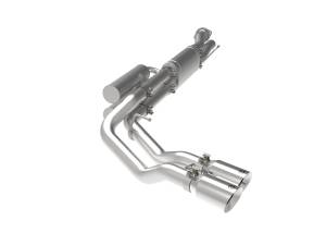 49-43117-P | AFE Power Rebel Series 3 IN 409 Stainless Steel Cat-Back Exhaust System w/Polished Tip (2017-2024 F250, F350 Super Duty V8-6.2/7.3L)