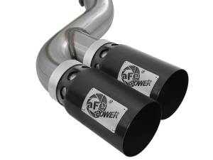 aFe Power - 49-43120-B | AFE Power Rebel XD Series 4 IN 409 Stainless Steel DPF-Back Exhaust w/Dual Black Tips (2011-2014 F250, F350 Super Duty V8-6.7L td) - Image 3