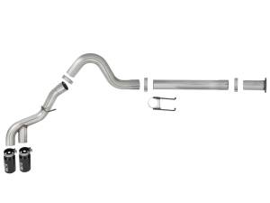 aFe Power - 49-43120-B | AFE Power Rebel XD Series 4 IN 409 Stainless Steel DPF-Back Exhaust w/Dual Black Tips (2011-2014 F250, F350 Super Duty V8-6.7L td) - Image 2