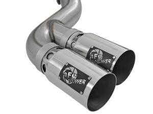 aFe Power - 49-43120-P | AFE Power Rebel XD Series 4 IN 409 Stainless Steel DPF-Back Exhaust w/Dual Polished Tips (2011-2014 F250, F350 Super Duty V8-6.7L td) - Image 3