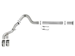 aFe Power - 49-43121-P | AFE Power Rebel XD Series 4 IN 409 Stainless Steel DPF-Back Exhaust w/Dual Polished Tips (2011-2014 F250, F350 Super Duty V8-6.7L td) - Image 2