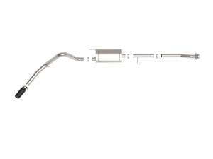 aFe Power - 49-43125-B | AFE Power Apollo GT Series 3 IN to 3-1/2 IN 409 SS Cat-Back Exhaust System w/ Black Tip (2021-2024 F150 Pickup V6-2.7L/3.5L tt/V8-5.0L) - Image 2