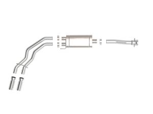 aFe Power - 49-43128-P | AFE Power Rebel Series 3 IN to 2-1/2 IN 409 Stainless Steel Cat-Back Exhaust w/ Polish Tip (2021-2024 F150 Pickup V6-2.7L/3.5L tt/V8-5.0L) - Image 2