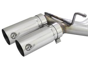 aFe Power - 49-43128-P | AFE Power Rebel Series 3 IN to 2-1/2 IN 409 Stainless Steel Cat-Back Exhaust w/ Polish Tip (2021-2024 F150 Pickup V6-2.7L/3.5L tt/V8-5.0L) - Image 3