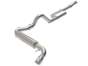 49-43136-P | AFE Power Apollo GT Series 3 IN 409 Stainless Steel Cat-Back Exhaust System w/ Polish Tip (2021-2024 Bronco L4-2.3L t/V6-2.7L tt)