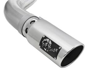 aFe Power - 49-43143-P | AFE Power Large Bore-HD 4 IN 409 Stainless Steel DPF-Back Exhaust System w/ Polished Tip (2021-2021 F150 Pickup V6-3.0L td ) - Image 3