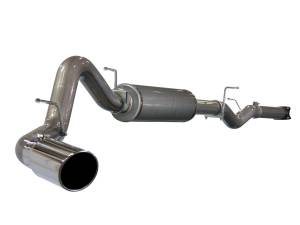 49-44001 | AFE Power Large Bore-HD 4 IN 409 Stainless Steel Cat-Back Exhaust System w/ Polished Tip (2001-2005 Silverado, Sierra 1500 V8-6.6L td)