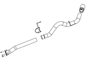 aFe Power - 49-44004 | AFE Power Large Bore-HD 4 IN 409 Stainless Steel DPF-Back Exhaust System (2007-2010 Silverado, Sierra 1500 V8-6.6L td) - Image 7