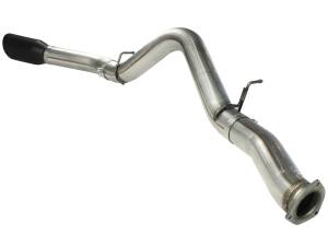 aFe Power - 49-44040-B | AFE Power Large Bore-HD 5 IN 409 Stainless Steel DPF-Back Exhaust System w/Black Tip (2007-2010 Silverado, Sierra 2500 HD, 3500 HD V8-6.6L td) - Image 2