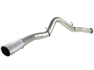 aFe Power - 49-44040-P | AFE Power Large Bore-HD 5 IN 409 Stainless Steel DPF-Back Exhaust System w/Polished Tip (2007-2010 Silverado, Sierra 2500 HD, 3500 HD V8-6.6L td) - Image 2