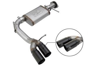 aFe Power - 49-44061-B | AFE Power Rebel Series 3 IN 409 Stainless Steel Cat-Back Exhaust System w/Black Tip (2015-2020 Colorado L4-2.5L/V6-3.6L) - Image 1