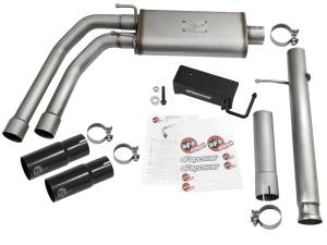 aFe Power - 49-44062-B | AFE Power Rebel Series 3 IN to 2-1/2 IN 409 Stainless Steel Cat-Back Exhaust w/Black Tip (2009-2019 Silverado, Sierra 1500 V6-4.3/V8-4.8/5.3L) - Image 2