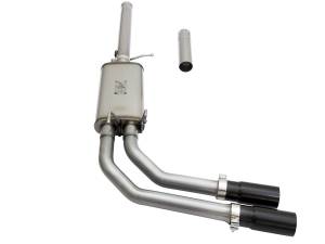 aFe Power - 49-44062-B | AFE Power Rebel Series 3 IN to 2-1/2 IN 409 Stainless Steel Cat-Back Exhaust w/Black Tip (2009-2019 Silverado, Sierra 1500 V6-4.3/V8-4.8/5.3L) - Image 3