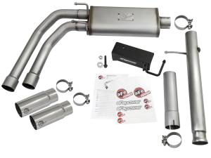 aFe Power - 49-44062-P | AFE Power Rebel Series 3 IN to 2-1/2 IN 409 Stainless Steel Cat-Back Exhaust w/ Polish Tip (2009-2019 Silverado, Sierra 1500 V6-4.3/V8-4.8/5.3L) - Image 2