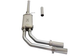 aFe Power - 49-44062-P | AFE Power Rebel Series 3 IN to 2-1/2 IN 409 Stainless Steel Cat-Back Exhaust w/ Polish Tip (2009-2019 Silverado, Sierra 1500 V6-4.3/V8-4.8/5.3L) - Image 3