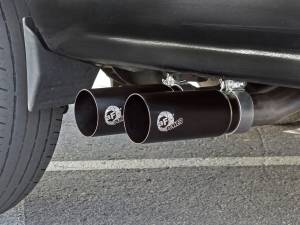 aFe Power - 49-44070-B | AFE Power Rebel Series 3 IN to 2-1/2 IN 409 Stainless Steel Cat-Back Exhaust w/Black Tip (2009-2019 Silverado, Sierra 1500 V6-4.3/V8-4.8/5.3L) - Image 8