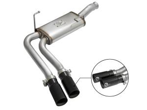 49-44070-B | AFE Power Rebel Series 3 IN to 2-1/2 IN 409 Stainless Steel Cat-Back Exhaust w/Black Tip (2009-2019 Silverado, Sierra 1500 V6-4.3/V8-4.8/5.3L)