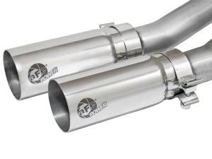 aFe Power - 49-44070-P | AFE Power Rebel Series 3 IN to 2-1/2 IN 409 Stainless Steel Cat-Back Exhaust w/ Polish Tip (2009-2019 Silverado, Sierra 1500 V6-4.3/V8-4.8/5.3L) - Image 4