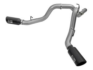 aFe Power - 49-44080-B | AFE Power Large Bore-HD 4 IN 409 Stainless Steel DPF-Back Exhaust System w/Black Tip (2016-2016 Silverado, Sierra 2500 HD, 3500 HD V8-6.6L td) - Image 1