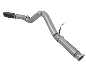 aFe Power - 49-44081-B | AFE Power Large Bore-HD 5 IN 409 Stainless Steel DPF-Back Exhaust System w/Black Tip (2016-2016 Silverado, Sierra 2500 HD, 3500 HD V8-6.6L td) - Image 4