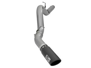 aFe Power - 49-44081-B | AFE Power Large Bore-HD 5 IN 409 Stainless Steel DPF-Back Exhaust System w/Black Tip (2016-2016 Silverado, Sierra 2500 HD, 3500 HD V8-6.6L td) - Image 1