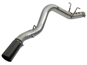 49-44085-B | AFE Power Large Bore-HD 4 IN 409 Stainless Steel DPF-Back Exhaust System w/Black Tip (2017-2019 Silverado, Sierra 2500 HD, 3500 HD V8-6.6L td)