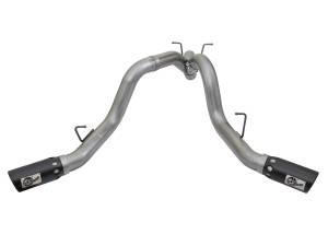 aFe Power - 49-44086-B | AFE Power Large Bore-HD 4 IN 409 Stainless Steel DPF-Back Exhaust System w/Dual Black Tips (2017-2019 Silverado, Sierra 2500 HD, 3500 HD V8-6.6L td) - Image 3