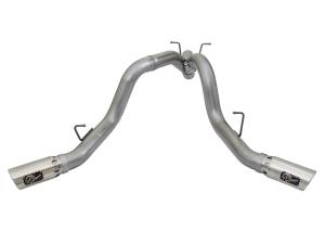 aFe Power - 49-44086-P | AFE Power Large Bore-HD 4 IN 409 Stainless Steel DPF-Back Exhaust w/Dual Polished Tips (2017-2019 Silverado, Sierra 2500 HD, 3500 HD V8-6.6L td) - Image 3