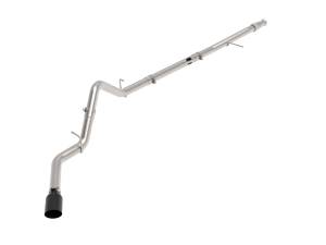 aFe Power - 49-44128-B | AFE Power Large Bore-HD 3 IN 409 Stainless Steel DPF-Back Exhaust System w/Black Tip (2020-2021 Silverado, Sierra 1500 L6-3.0L td) - Image 1