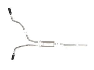 aFe Power - 49-44134-B | AFE Power Apollo GT Series 3 IN Cat-Back Exhaust System w/ Dual Rear-Side Exit Black Tips (2009-2018 Silverado, Sierra 1500 V6-4.3L/V8-4.8/5.3L) - Image 2