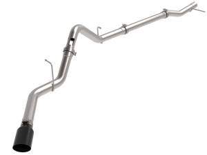 aFe Power - 49-44144-B | AFE Power Large Bore-HD 3 IN 409 Stainless Steel DPF-Back Exhaust System w/Black Tip (2023-2024 Silverado, Sierra 1500 L6-3.0L td) - Image 1