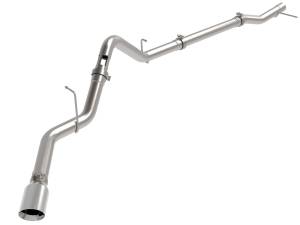 aFe Power - 49-44144-P | AFE Power Large Bore-HD 3 IN 409 Stainless Steel DPF-Back Exhaust System w/Polished Tip (2023-2024 Silverado, Sierra 1500 L6-3.0L td) - Image 1