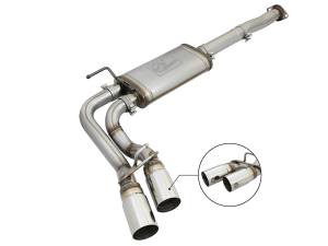 aFe Power - 49-46033-P | AFE Power Rebel Series 3 IN Cat-Back Exhaust System w/ Dual Mid-Side Exit Polished Tips (2005-2015 Tacoma V6-4.0L) - Image 1