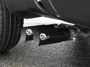 aFe Power - 49-46124-B | AFE Power Rebel Series 3 IN 409 Stainless Steel Cat-Back Exhaust System w/Black Tips (2004-2015 Titan V8-5.6L) - Image 8