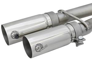 aFe Power - 49-46124-P | AFE Power Rebel Series 3 IN 409 Stainless Steel Cat-Back Exhaust System w/Polished Tip (2004-2015 Titan V8-5.6L) - Image 4