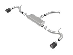 aFe Power - 49-47016-C | AFE Power Takeda 2-1/2 IN 409 Stainless Steel Axle-Back Exhaust w/ Carbon Fiber Tips (2018-2020 Elantra GT L4-1.6L t) - Image 2