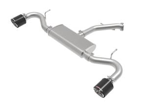 49-47016-C | AFE Power Takeda 2-1/2 IN 409 Stainless Steel Axle-Back Exhaust w/ Carbon Fiber Tips (2018-2020 Elantra GT L4-1.6L t)