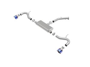 aFe Power - 49-47016-L | AFE Power Takeda 2-1/2 IN 409 Stainless Steel Axle-Back Exhaust w/ Blue Flame Tips (2018-2020 Elantra GT L4-1.6L t) - Image 2