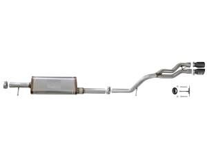 aFe Power - 49-48054-B | AFE Power Rebel Series 2-1/2 IN 409 Stainless Steel Cat-Back Exhaust System w/Black Tip (2007-2018 Wrangler JK V6-3.6L/3.8L) - Image 2