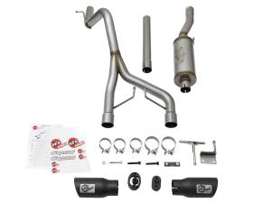 aFe Power - 49-48056-B | AFE Power Rebel Series 2-1/2 IN 409 Stainless Steel Cat-Back Exhaust System w/Black Tip (2007-2018 Wrangler JK V6-3.6L/3.8L) - Image 2