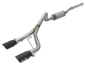 49-48056-B | AFE Power Rebel Series 2-1/2 IN 409 Stainless Steel Cat-Back Exhaust System w/Black Tip (2007-2018 Wrangler JK V6-3.6L/3.8L)