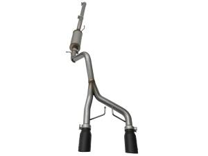 aFe Power - 49-48056-B | AFE Power Rebel Series 2-1/2 IN 409 Stainless Steel Cat-Back Exhaust System w/Black Tip (2007-2018 Wrangler JK V6-3.6L/3.8L) - Image 3