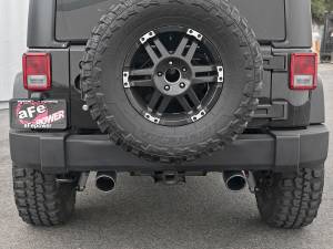 aFe Power - 49-48061-B | AFE Power Rebel Series 2-1/2 IN 409 Stainless Steel Axle-Back Exhaust System w/ Black Tips (2007-2018 Wrangler JK V6-3.6L/3.8L) - Image 5