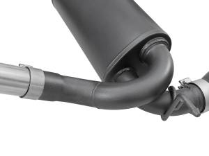 aFe Power - 49-48062-B | AFE Power Rebel Series 2-1/2 IN 409 Stainless Steel Cat-Back Exhaust System w/ Black Tips (2007-2018 Wrangler JK V6-3.6L/3.8L) - Image 4