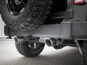 aFe Power - 49-48062-P | AFE Power Rebel Series 2-1/2 IN 409 Stainless Steel Cat-Back Exhaust w/ Polished Tips (2007-2018 Wrangler JK V6-3.6L/3.8L) - Image 8