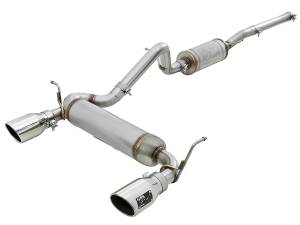 49-48062-P | AFE Power Rebel Series 2-1/2 IN 409 Stainless Steel Cat-Back Exhaust w/ Polished Tips (2007-2018 Wrangler JK V6-3.6L/3.8L)