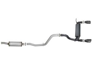 aFe Power - 49-48066-B | AFE Power Rebel Series 2-1/2 IN 409 Stainless Steel Cat-Back Exhaust System w/ Black Tips (2018-2024 Wrangler JL V6-3.6L) - Image 2