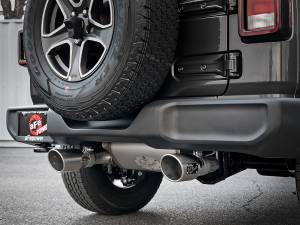 aFe Power - 49-48066-P | AFE Power Rebel Series 2-1/2 IN 409 Stainless Steel Cat-Back Exhaust w/ Polished Tips (2018-2024 Wrangler JL V6-3.6L) - Image 7