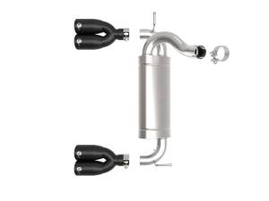 aFe Power - 49-48086-B | AFE Power Rebel Series 2-1/2 IN 409 Stainless Steel Axle-Back Exhaust System Black (2007-2018 Wrangler JK V6-3.6L/3.8L) - Image 2